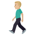 🚶🏼‍♂️ man walking: medium-light skin tone display on JoyPixels